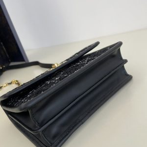 Replica Dior Miss Caro Black Wool - top-rated replica designer bag