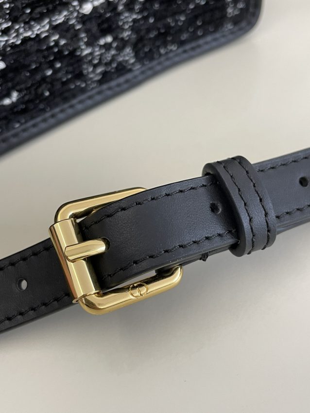 Replica Dior Miss Caro Black Wool - premium-grade designer purse dupe