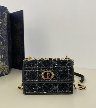 Replica Dior Miss Caro Black Wool - 1:1 designer replica handbag