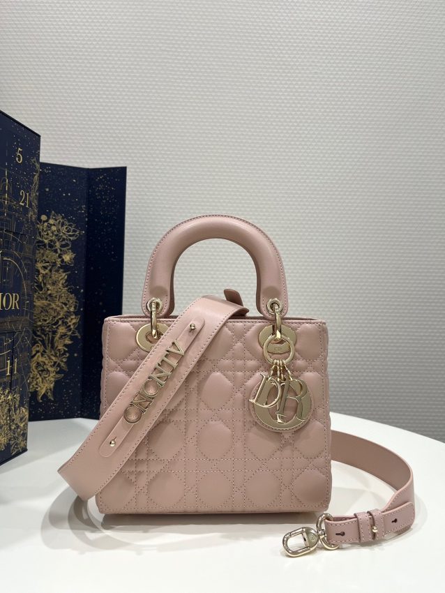 Replica Lady Dior Powered Pink ABC - 1:1 designer replica handbag