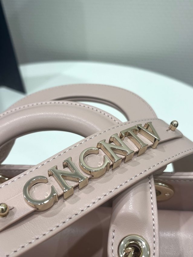 Replica Lady Dior Powered Pink ABC - premium 1:1 fake handbag model