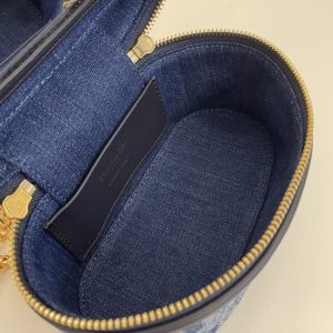 Replica Dior 30 Montaigne Vanity Denim Blue - authentic-look luxury purse replica