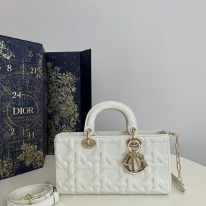 Replica Dior Lady D-Joy Large Bag New White - best quality luxury bag dupe