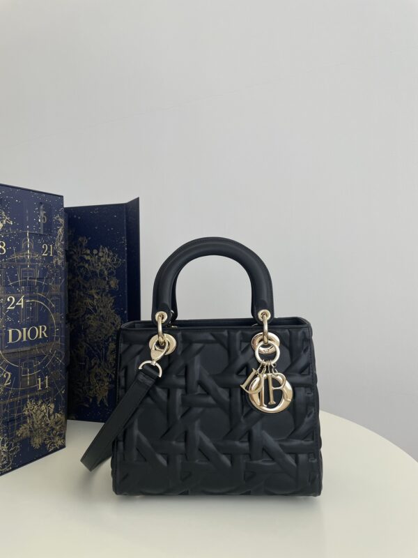Replica Lady Dior Large Black New - 1:1 designer replica handbag