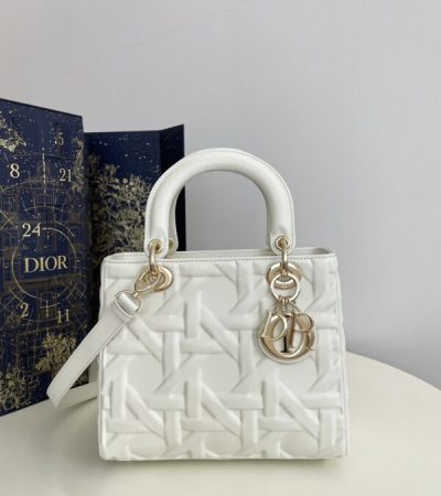 Replica Lady Dior Medium White - elite superclone designer purse