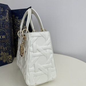 Replica Lady Dior Medium White - high-accuracy replica luxury purse