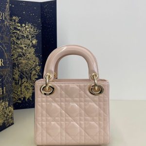 Replica Lady Dior Mini Pink Patent - high-end fake designer purse