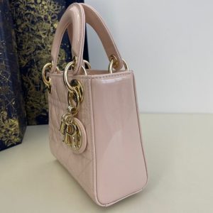 Replica Lady Dior Mini Pink Patent - best quality luxury bag dupe