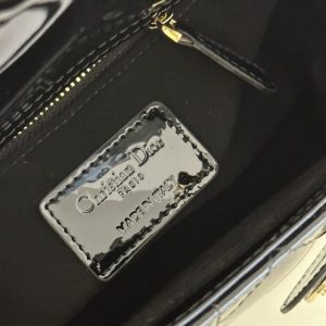 Replica Lady Dior Patent Black ABC - elite superclone designer purse