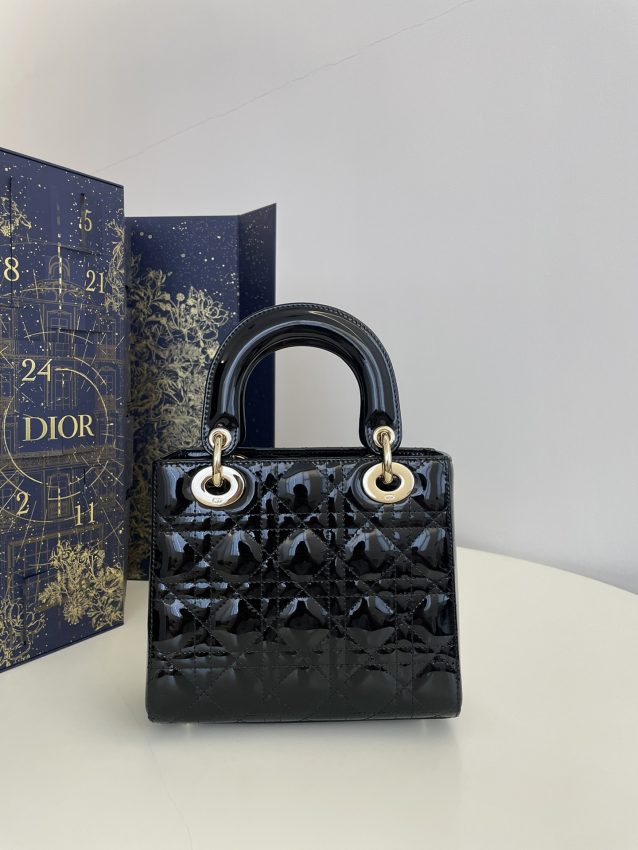 Replica Lady Dior Mini Black Patent - high-accuracy replica luxury purse