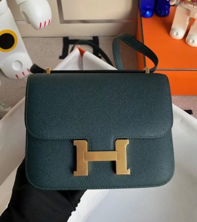 Replica Hermes Constance 18cm Dark Green - ultra-realistic fake designer tote