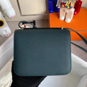 Replica Hermes Constance 18cm Dark Green - high-accuracy replica luxury purse