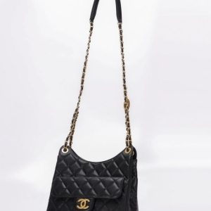 Replica CHANEL Hobo Medium Black - high-quality designer bag clone