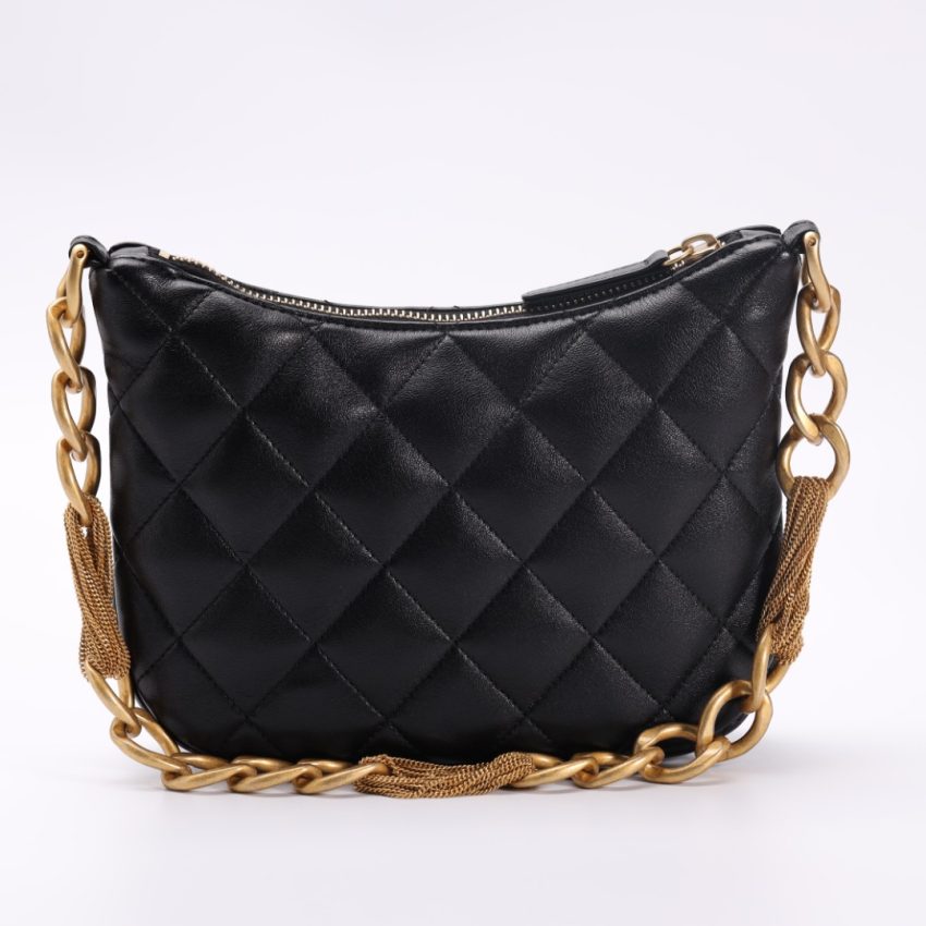 Replica CHANEL Chain Hobo Black - premium-grade designer purse dupe
