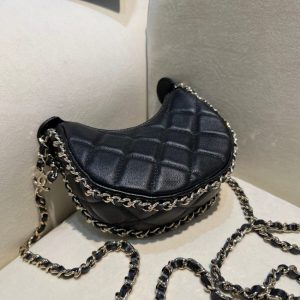 Replica CHANEL 23P Chain Around Crescent Hobo - ultra-realistic fake designer tote