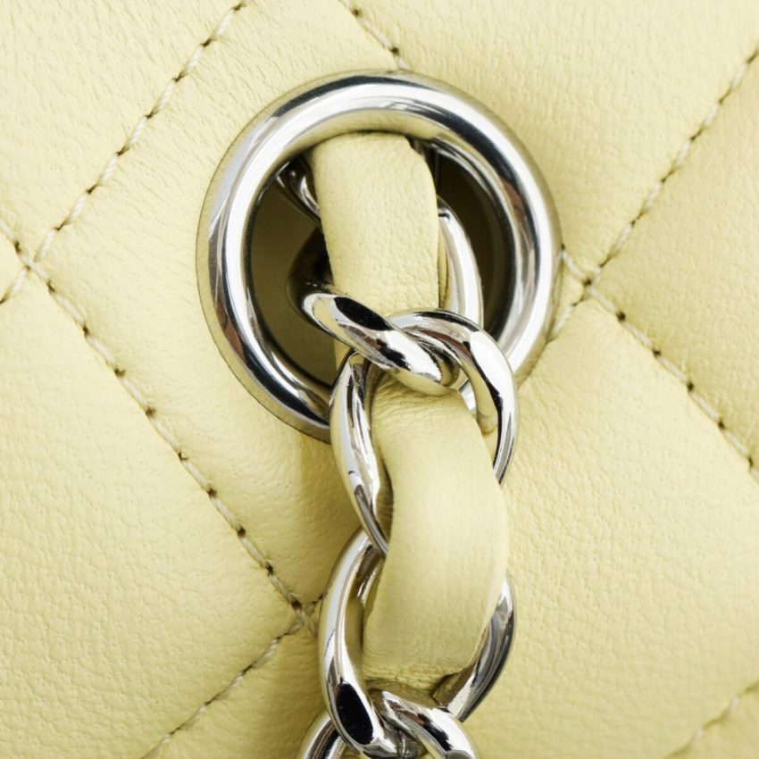 Replica CHANEL Classic Flap 25cm Yellow - near-authentic luxury replica handbag