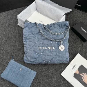 Replica CHANEL 22 Small Handbag Denim - best quality luxury bag dupe