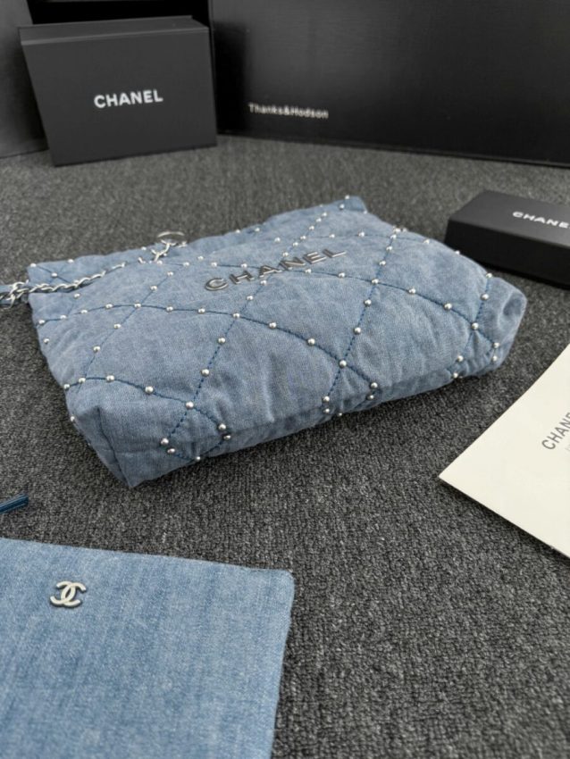 Replica CHANEL 22 Small Handbag Denim - realistic designer-inspired fake bag