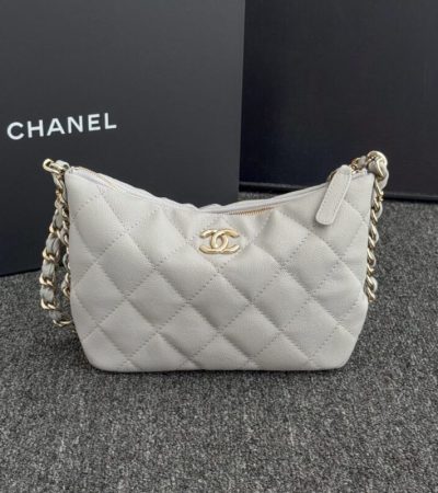 Replica CHANEL 24p Dumpling Bag Gray - high-accuracy replica luxury purse