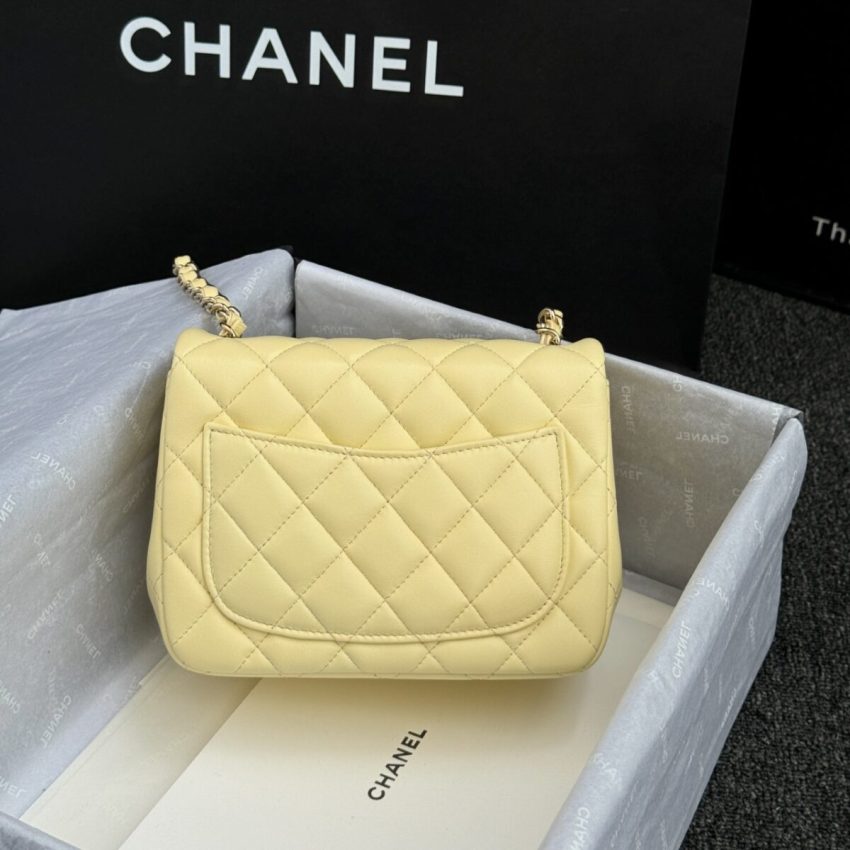 Replica CHANEL Classic Flap 17cm Yellow - elite superclone designer purse