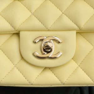 Replica CHANEL Classic Flap 17cm Yellow - high-end fake designer purse