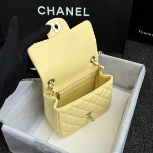Replica CHANEL Classic Flap 17cm Yellow - premium 1:1 fake handbag model