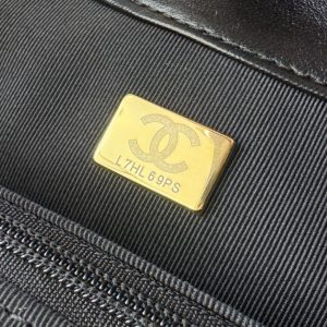 Replica CHANEL 24c Round Shoulder Bag Black - high-quality designer bag clone