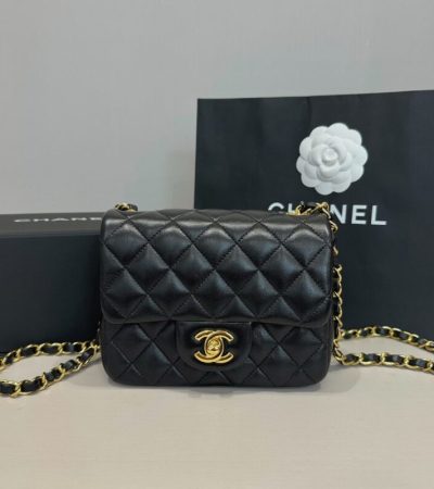Replica CHANEL Classic Flap 17cm Gold - top-rated replica designer bag