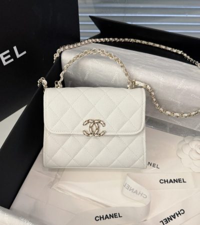 Replica CHANEL 23P Kelly Handle White - best-selling designer handbag dupe