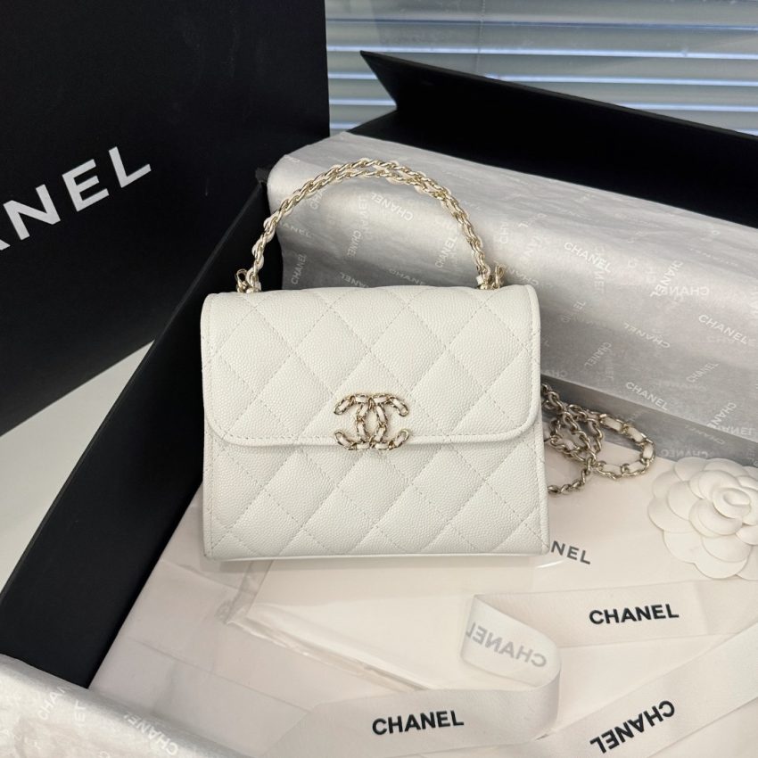 Replica CHANEL 23P Kelly Handle White - realistic designer-inspired fake bag