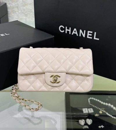 Replica CHANEL Classic Flap 20cm Beige - 1:1 designer replica handbag