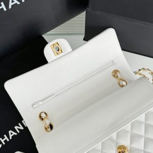 Replica CHANEL Classic Flap 25cm White - premium 1:1 fake handbag model
