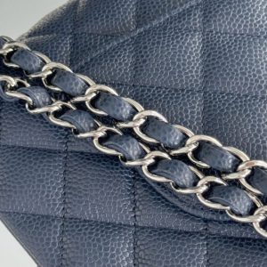 Replica CHANEL Classic Flap 25cm Dark Blue - premium 1:1 fake handbag model