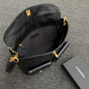 Replica CHANEL 24p Postman Bag Small Black - high-accuracy replica luxury purse