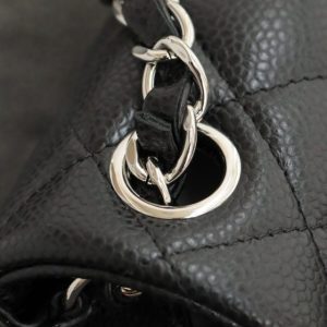 Replica CHANEL Classic Flap 17cm Silver - best quality luxury bag dupe