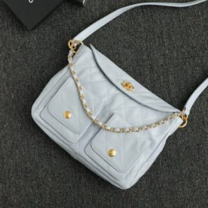 Replica CHANEL 24p Postman Small Light Blue - high-accuracy replica luxury purse