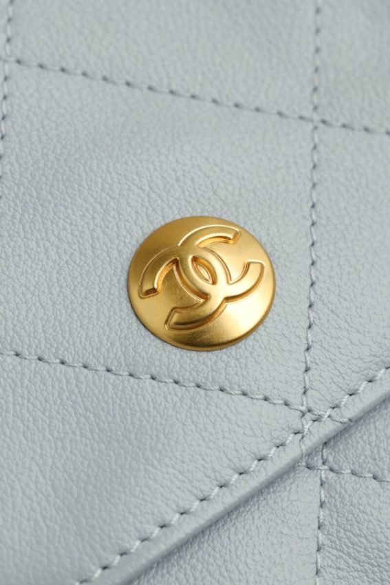 Replica CHANEL 24p Postman Small Light Blue - near-authentic luxury replica handbag