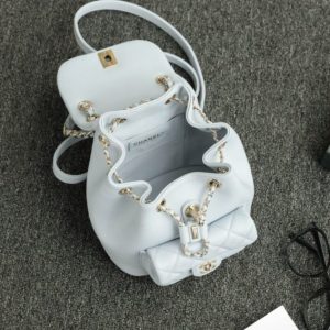 Replica CHANEL 23A Backpack Small Light Blue - realistic designer-inspired fake bag