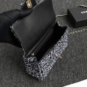 Replica CHANEL 24p Tweed Black and White - premium-grade designer purse dupe