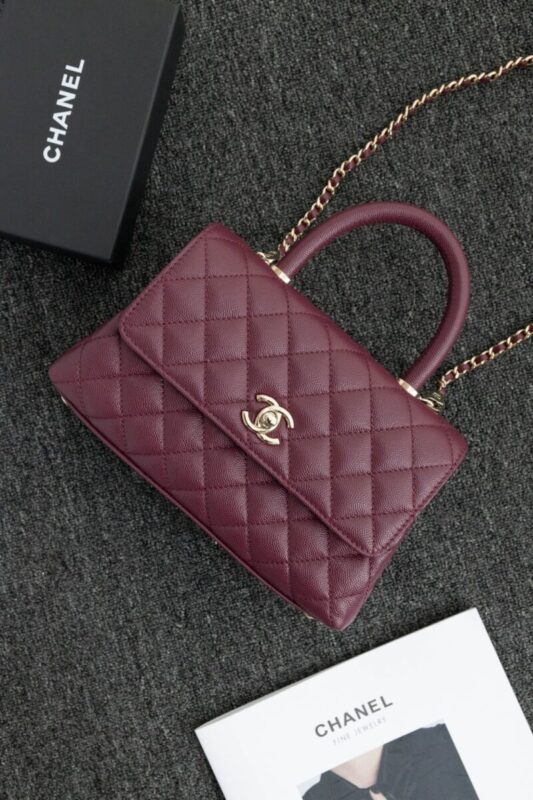 Replica CHANEL 23P Coco Burgundy - elite superclone designer purse