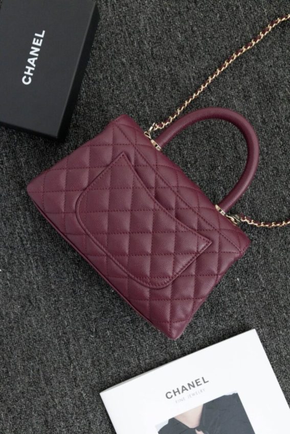 Replica CHANEL 23P Coco Burgundy - top-tier luxury replica shoulder bag