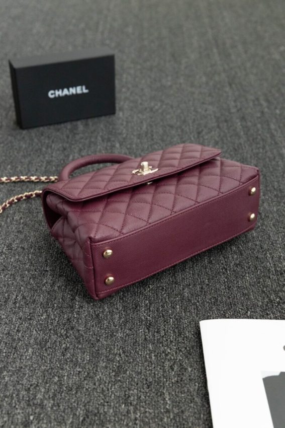 Replica CHANEL 23P Coco Burgundy - near-authentic luxury replica handbag
