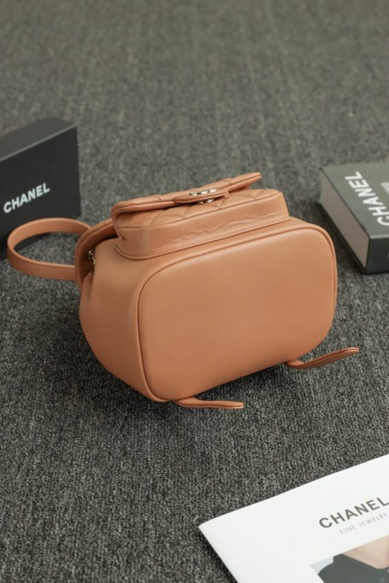 Replica CHANEL 23A Backpack Small Caramel - high-quality designer bag clone