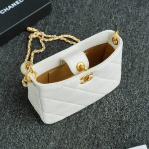 Replica CHANEL 24s Double Pearl White - premium 1:1 fake handbag model