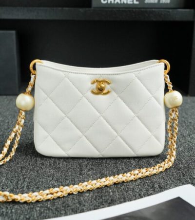 Replica CHANEL 24s Double Pearl White - authentic-look luxury purse replica