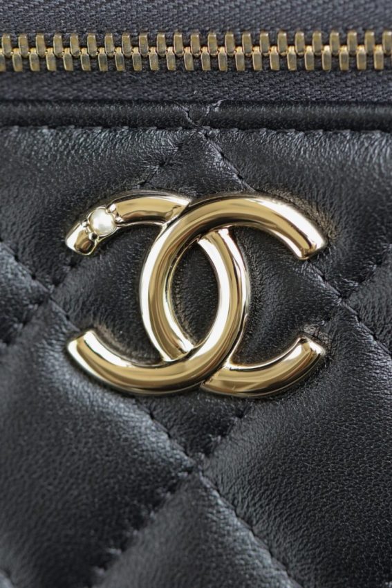 Replica CHANEL 24s Pearl Handle Box Black - top-rated replica designer bag