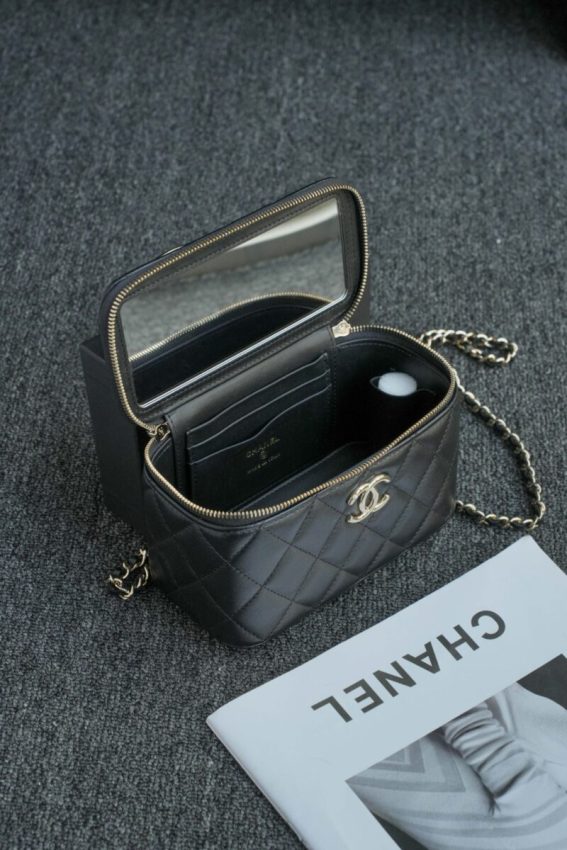 Replica CHANEL 24s Pearl Handle Box Black - best-selling designer handbag dupe
