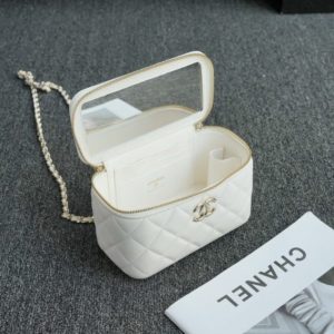 Replica CHANEL 24s Pearl Handle Box White - top-rated replica designer bag