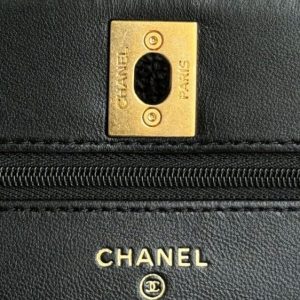 Replica CHANEL 24s Double Pearl Woc Black - high-end fake designer purse
