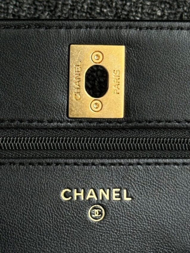 Replica CHANEL 24s Double Pearl Woc Black - high-end fake designer purse